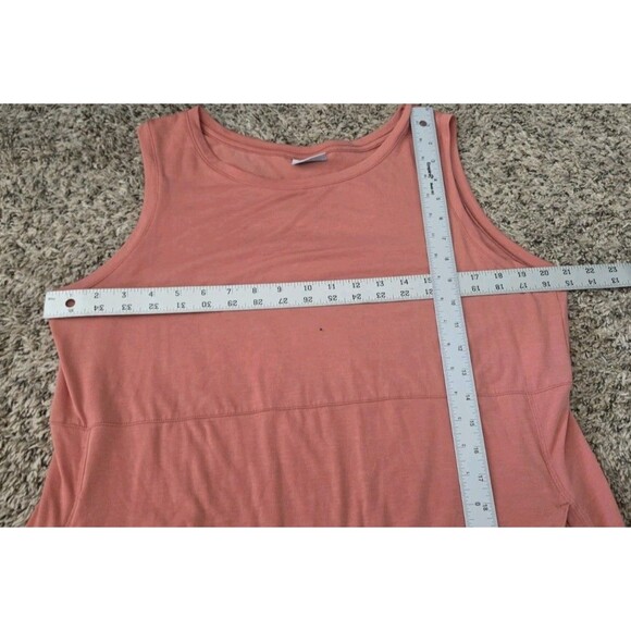Columbia Sleeveless Tank Top Dress Womens Size Large L Peach Midi Modest Comfy - Picture 9 of 10